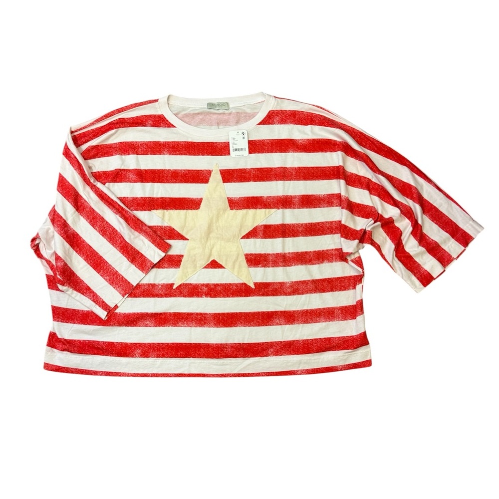 NWT Free People x Ragabond Studio Stripe Tee - Picture 4 of 5